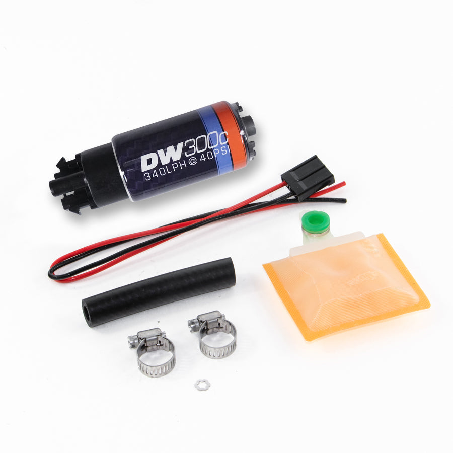DeatschWerks DW300C 340 L/h Compact In-Tank Fuel Pump Universal Kit / With Clips