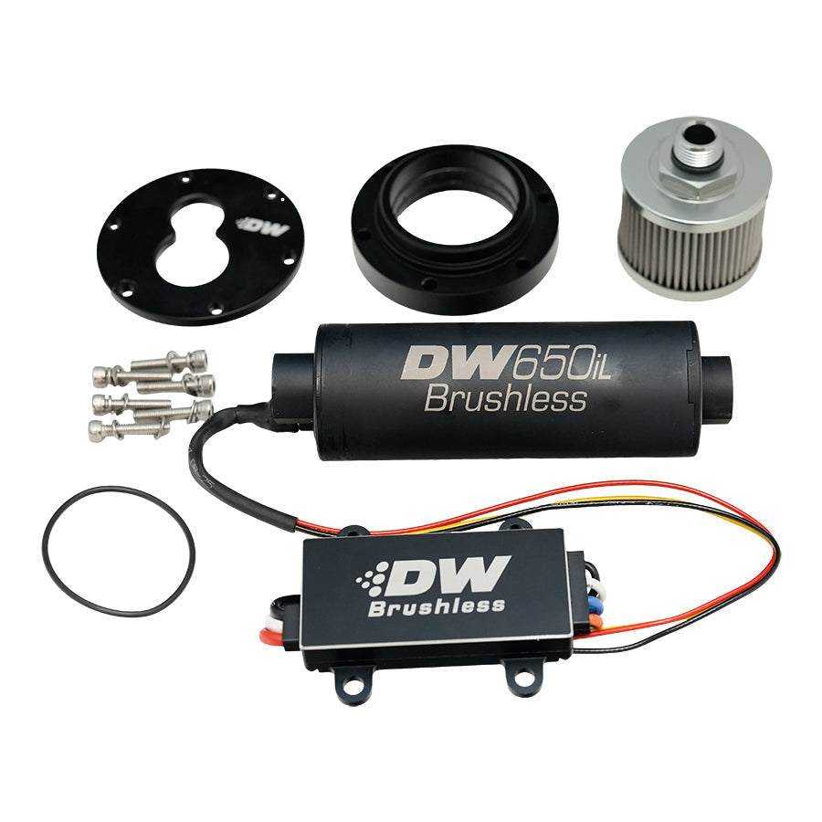 DeatschWerks DW650iL Brushless in-line Fuel Pump with Two-Speed Controller for 3.5L surge tank