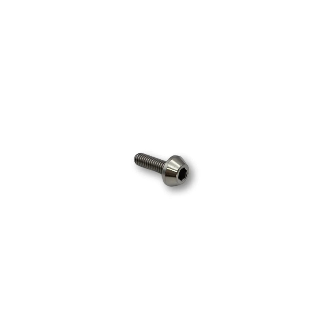 M6x18.5 Pitch 1.0 Flanged Round Titanium Bolt Internal Hex - 5.1 A/F