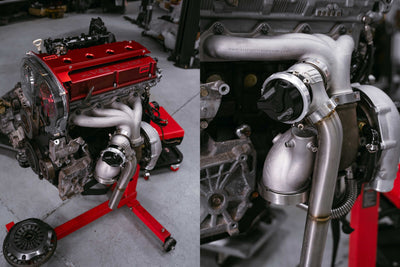 Mitsubishi Evo 4-9 Dump Pipe Adapter for Low Mount V-Band Exhaust Manifold