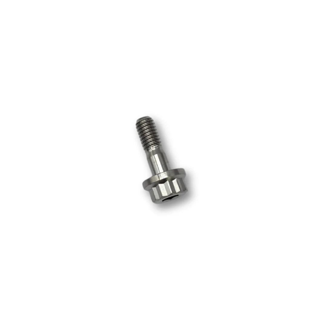 M6x18.5 Pitch 1.0 Flange Titanium Bolt 12 Point - 10 A/F - 7.5mm Shank