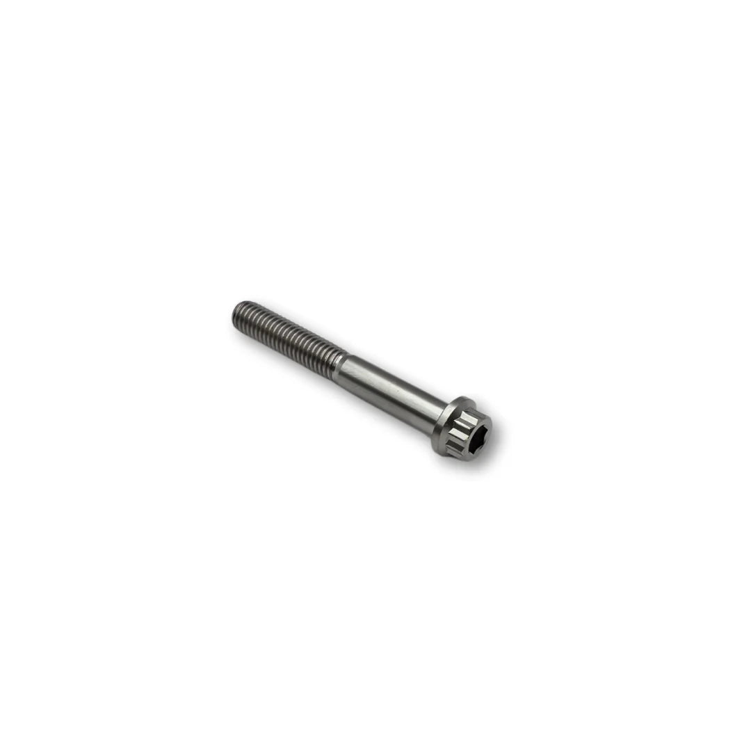 M8 x 60mm Pitch 1.25 Flanged Titanium Bolt 12 point - 10 A/F 30mm Shank