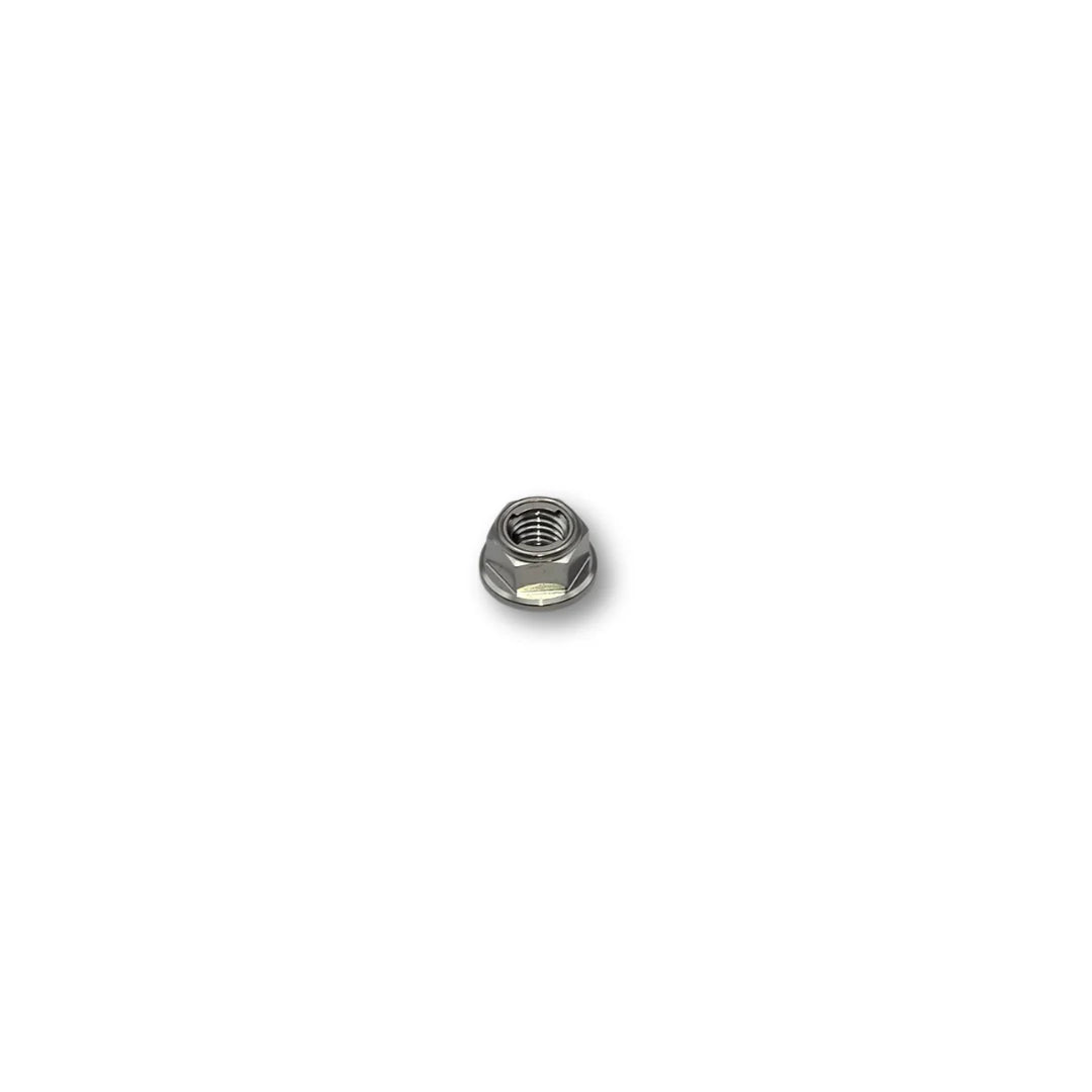 M8 Pitch 1.25 Flanged Lock Titanium Nut 6 Point - 12 A/F - 8mm Tall