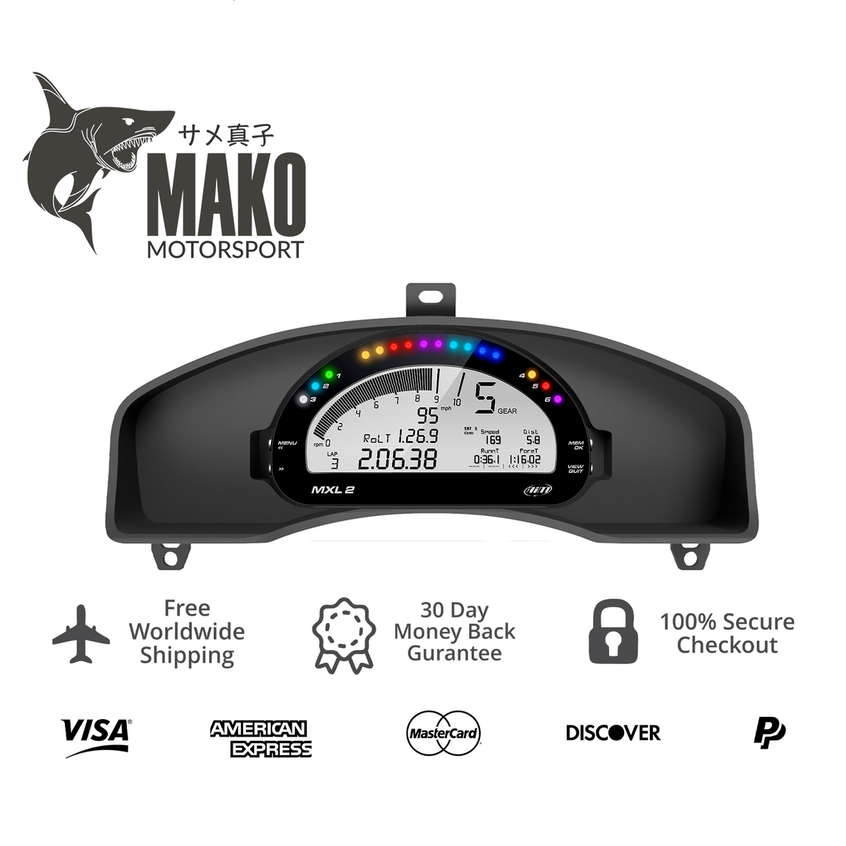 Mako Haltech Dash Mount | Toyota Starlet/Tercel/Glanza P90/EP91 (1996–1999) (display sold separately)